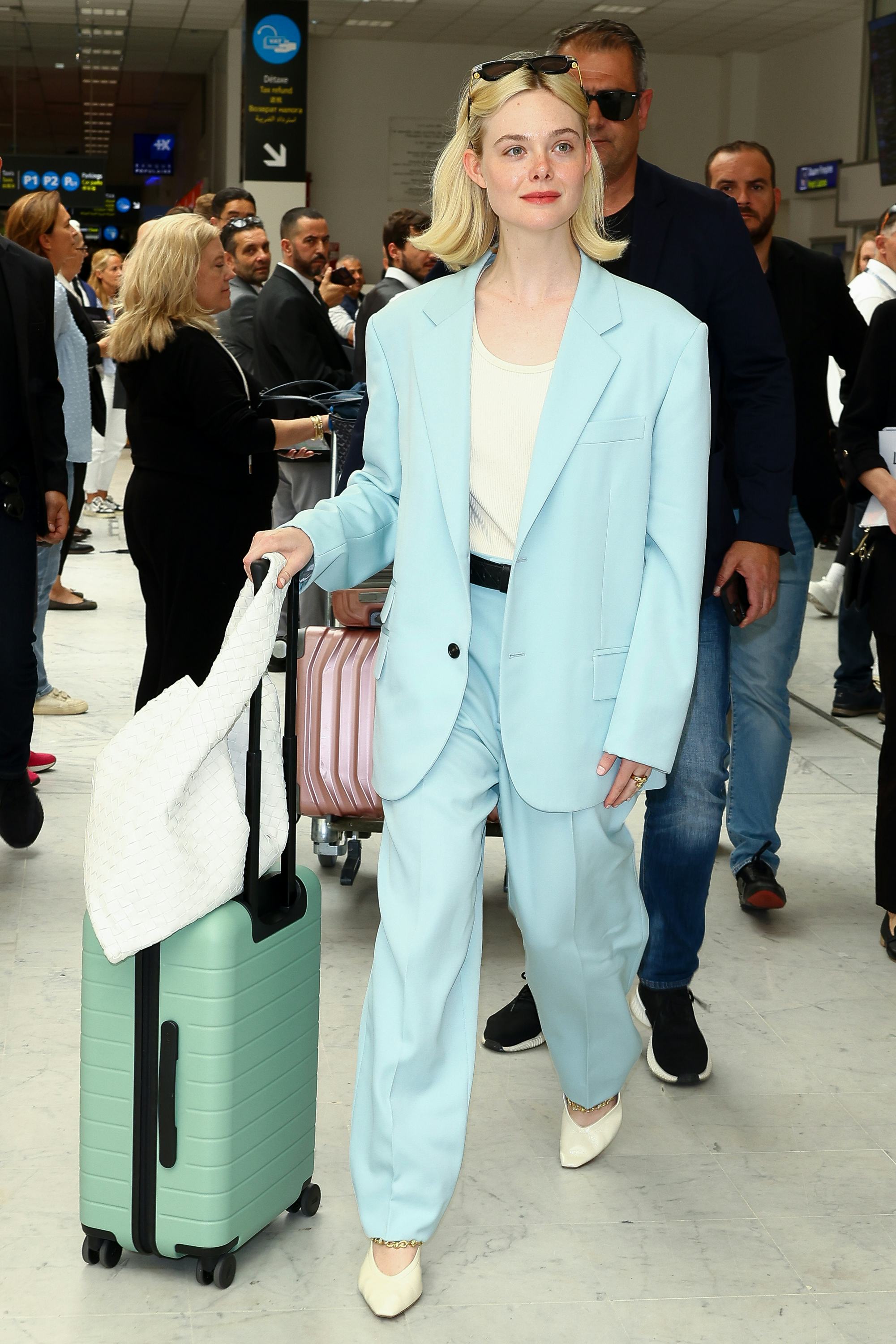 Elle Fanning is seen at Nice Airport during the 77th Cannes Film Festival on May 23, 2024 in Nice, F&hellip;