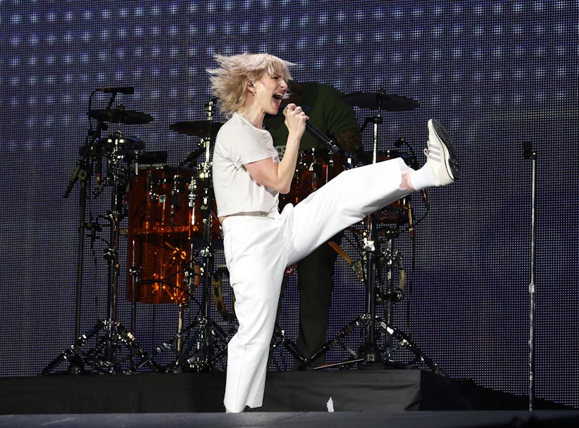 Hayley Williams of Paramore opens for Taylor Swift's Eras Tour on May 09, 2024 in Paris, France. 