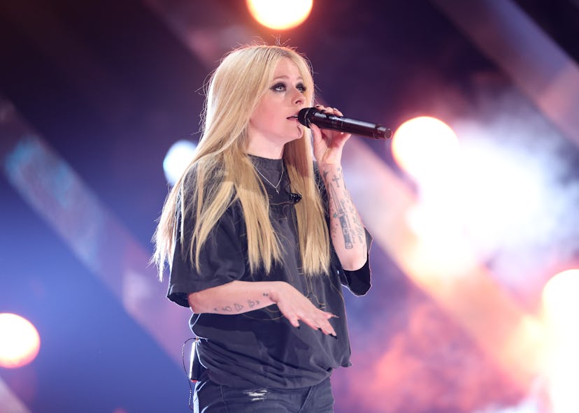 Avril Lavigne during rehearsals for the 59th Academy of Country Music Awards