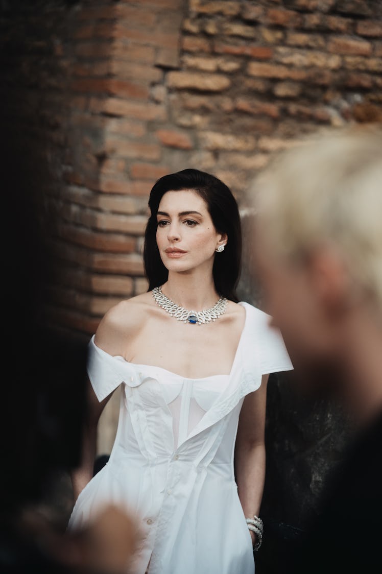 Anne Hathaway at the Bulgari High Jewelry Event held at Terme di Diocleziano  on May 20, 2024 in Rom...
