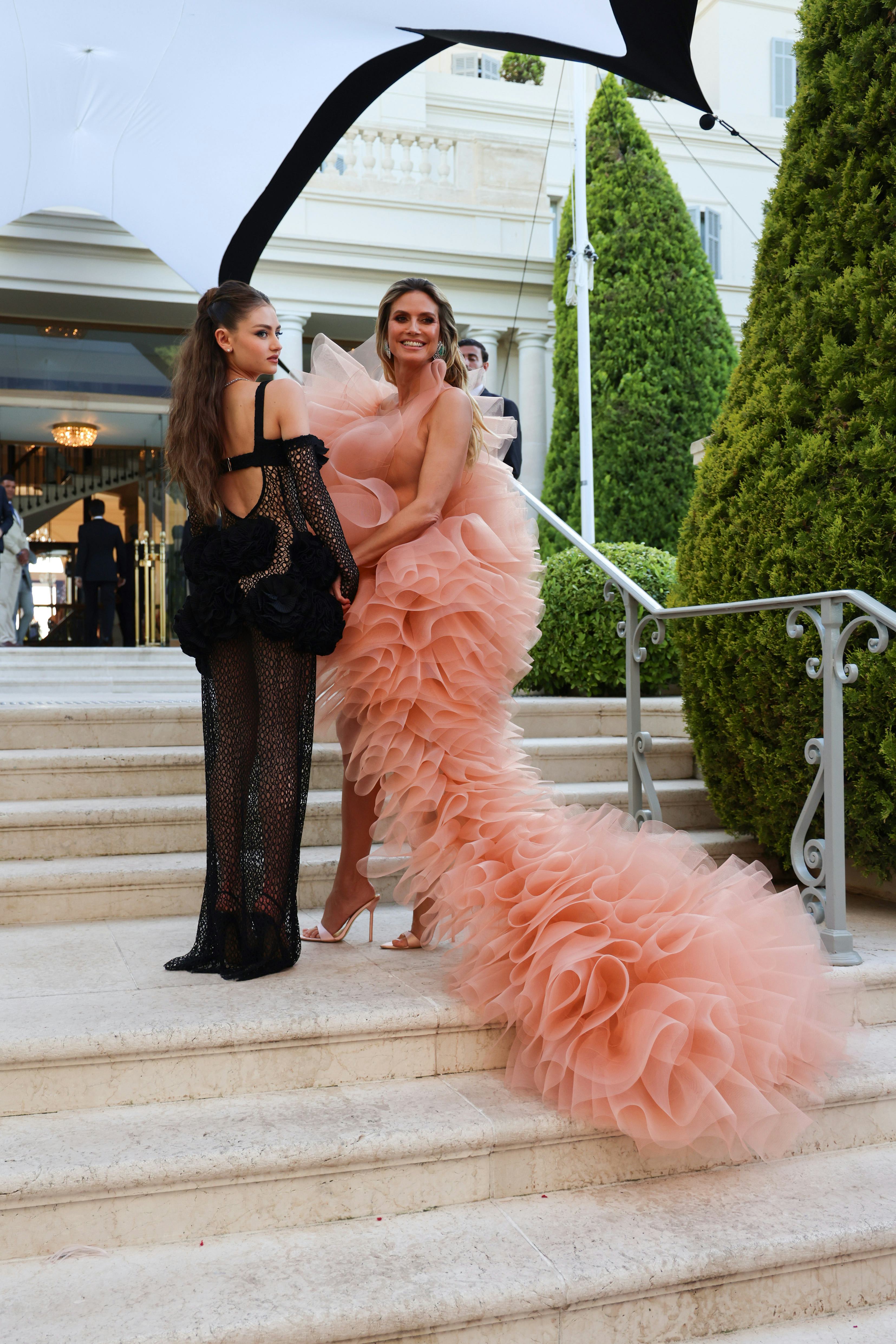 Leni Klum and Heidi Klum attend the amfAR Cannes Gala 30th edition presented by Chopard And Red Sea &hellip;