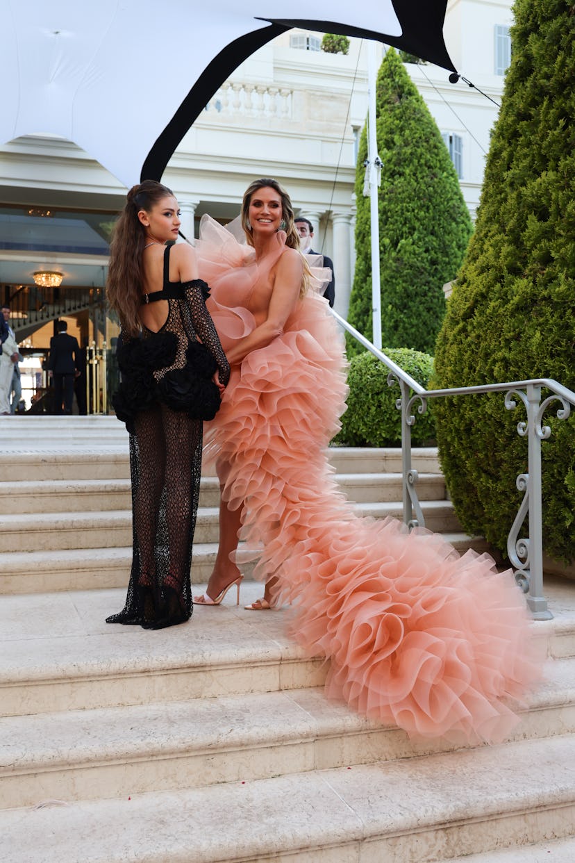 Leni Klum and Heidi Klum attend the amfAR Cannes Gala 30th edition presented by Chopard And Red Sea …