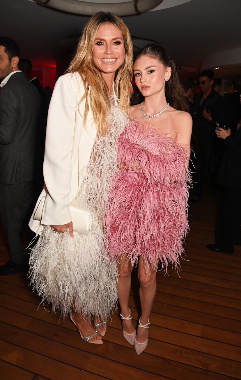 Heidi Klum and Leni Olumi Klum attend the amfAR Cannes Gala 30th edition presented by Chopard And Re…