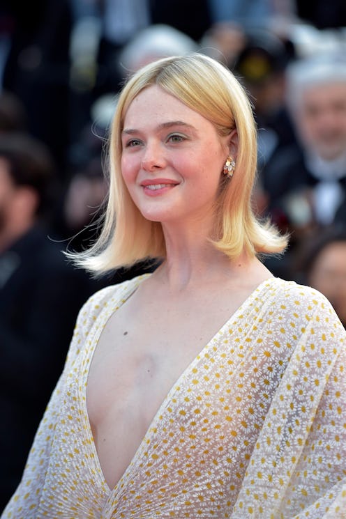 American actress Elle Fanning at the closing ceremony of the 77th Annual Cannes Film Festival on May...