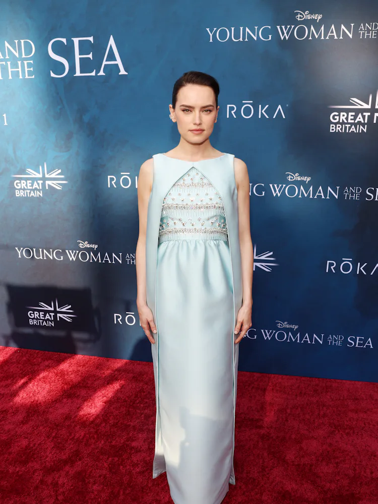 Daisy Ridley Robe Daisy Ridley Slips Into a Plunging Latex Gown With a Skintight Corset