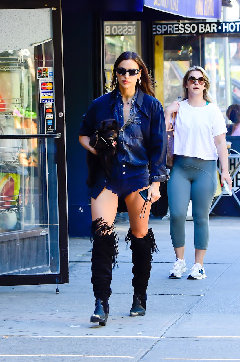 Irina Shayk is seen walking in soho on May 29, 2024 in New York City.