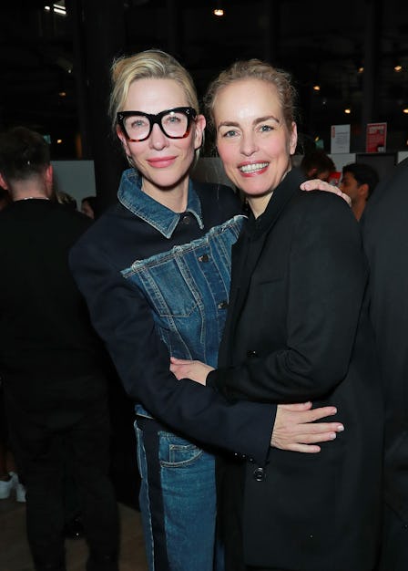 Cate Blanchett (L) and Nina Hoss attend the press night after party for "The Cherry Orchard" at The ...