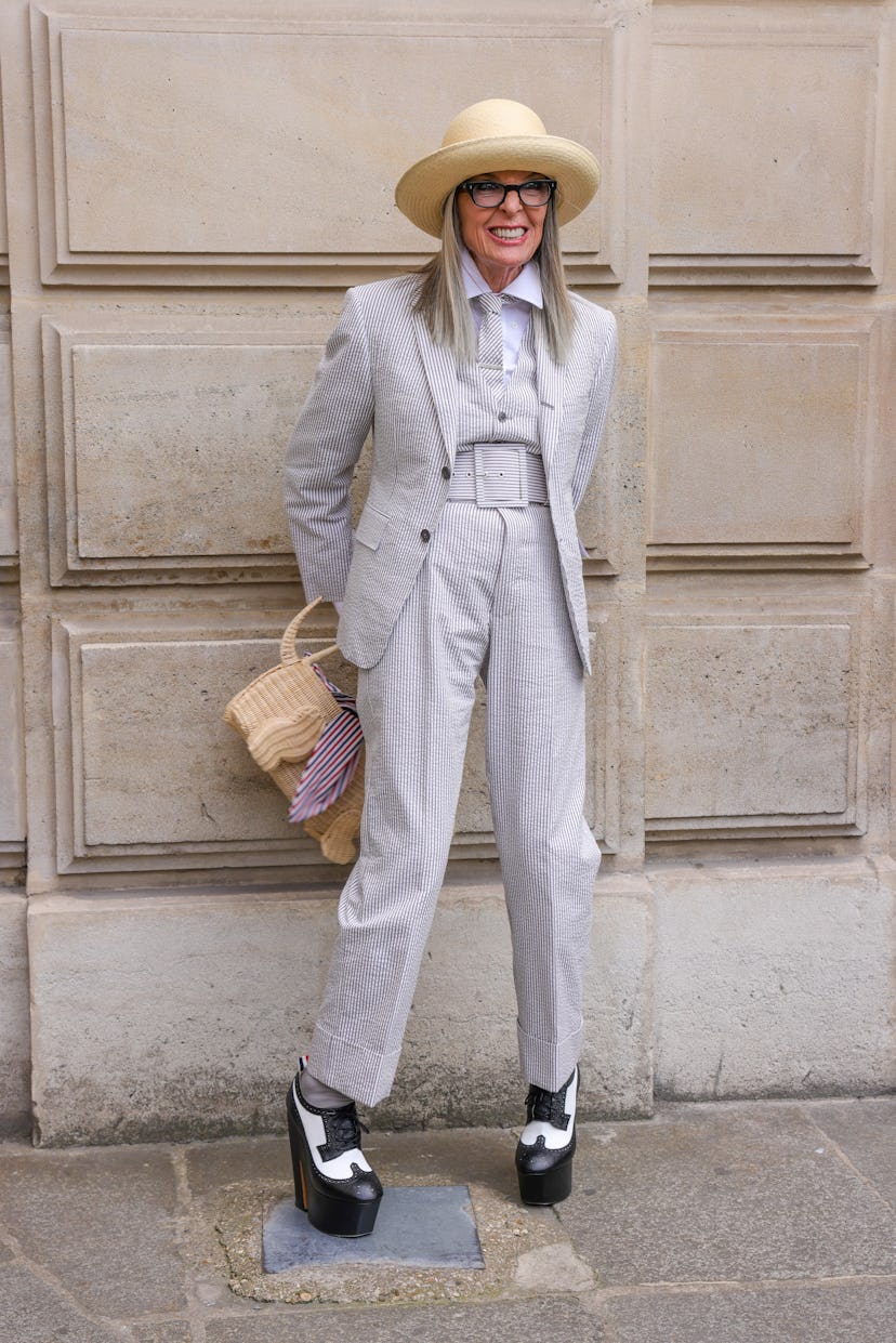 Diane Keaton Paris Fashion Week 2023