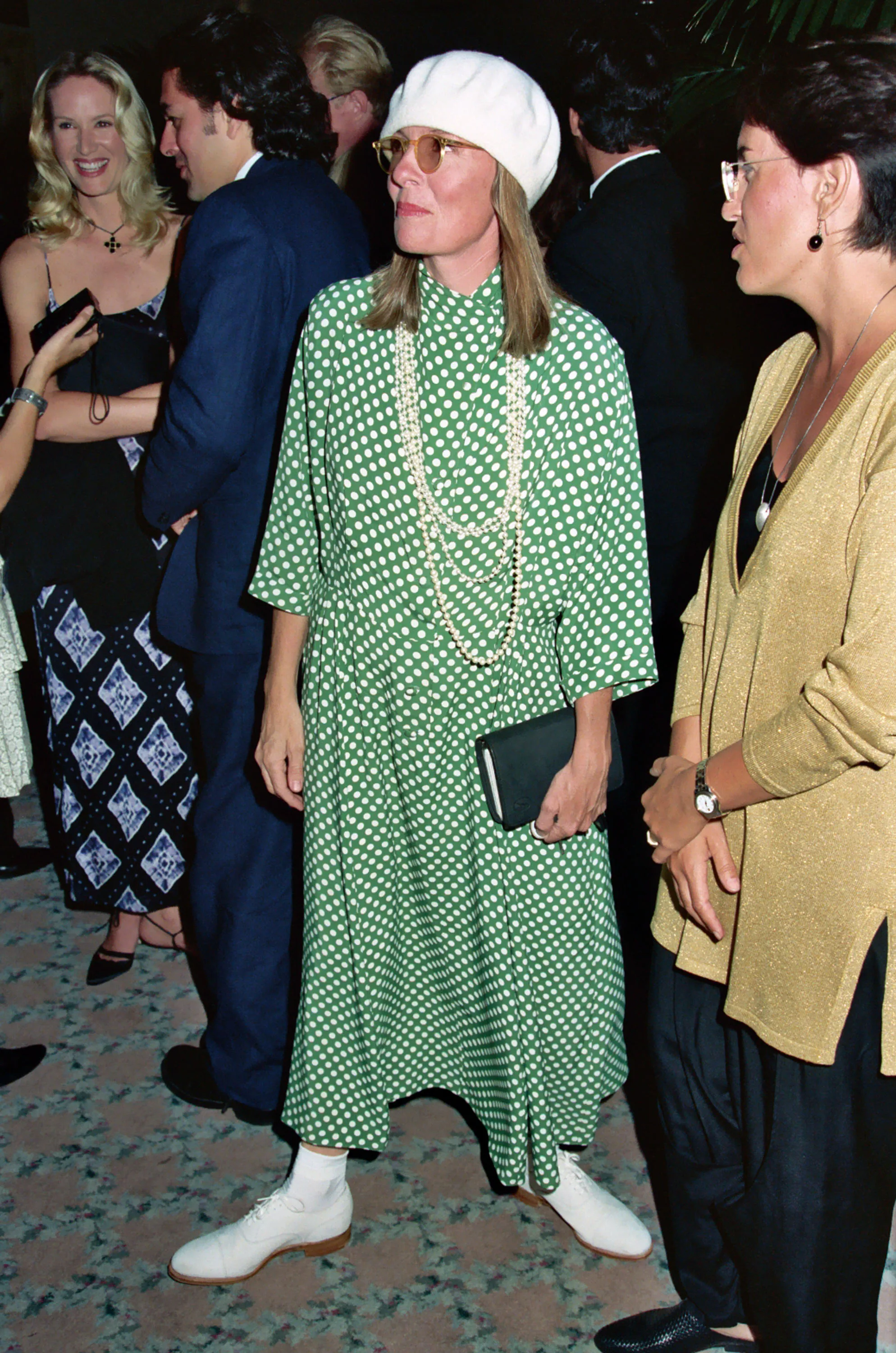 diane keaton polka dot dress in book club 2 Diane Keaton's Most Iconic Fashion Moments Often Involve Menswear