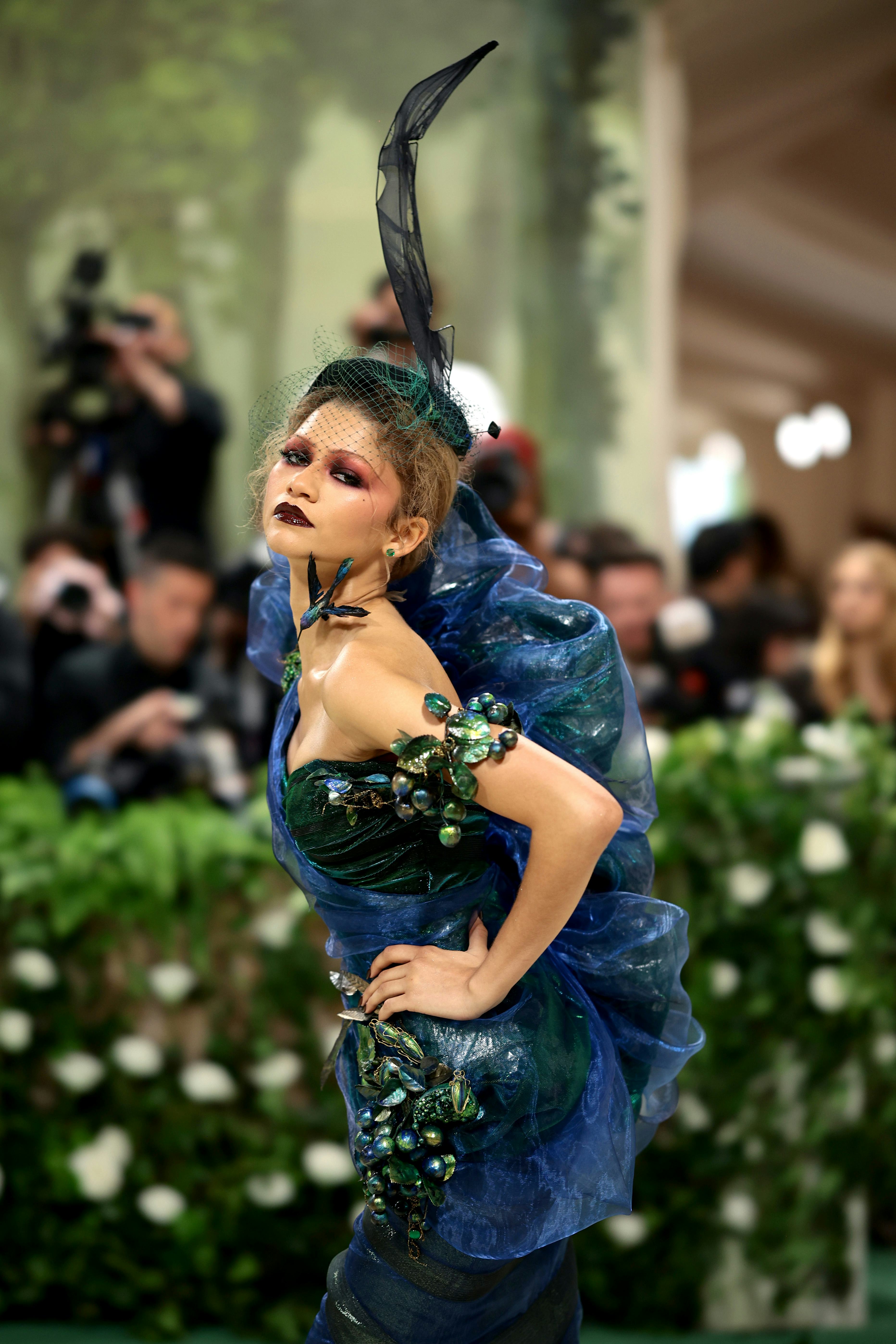 Zendaya rocked gothic 1920s makeup at the 2024 Met Gala.