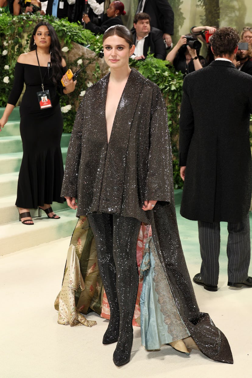 NEW YORK, NEW YORK - MAY 06: Alison Oliver attends The 2024 Met Gala Celebrating "Sleeping Beauties:...