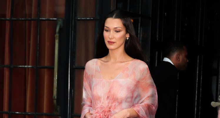 Bella Hadid is seen leaving her hotel on May 4, 2024 in New York, New York.