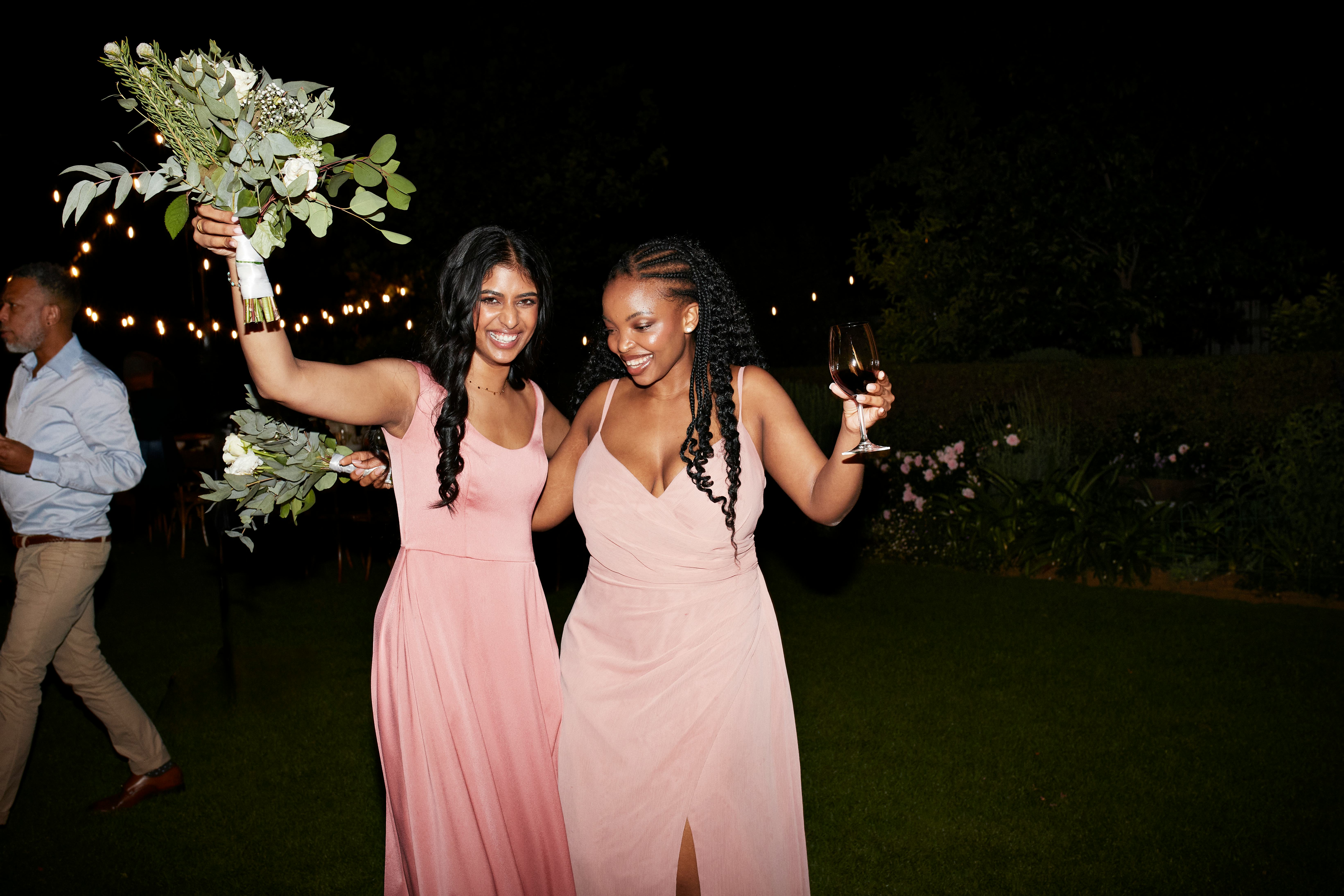 The bouquet toss can be awkward at weddings.