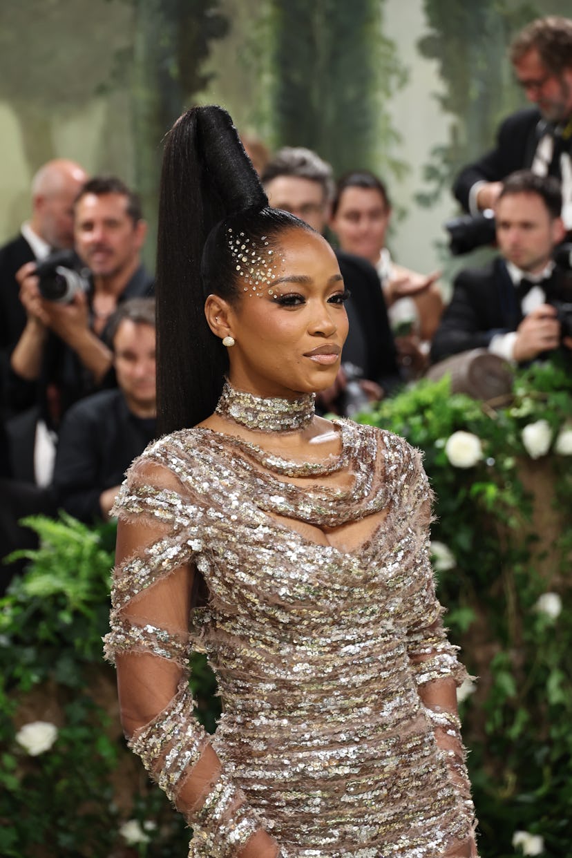 NEW YORK, NEW YORK - MAY 06: Keke Palmer attends The 2024 Met Gala Celebrating "Sleeping Beauties: R...