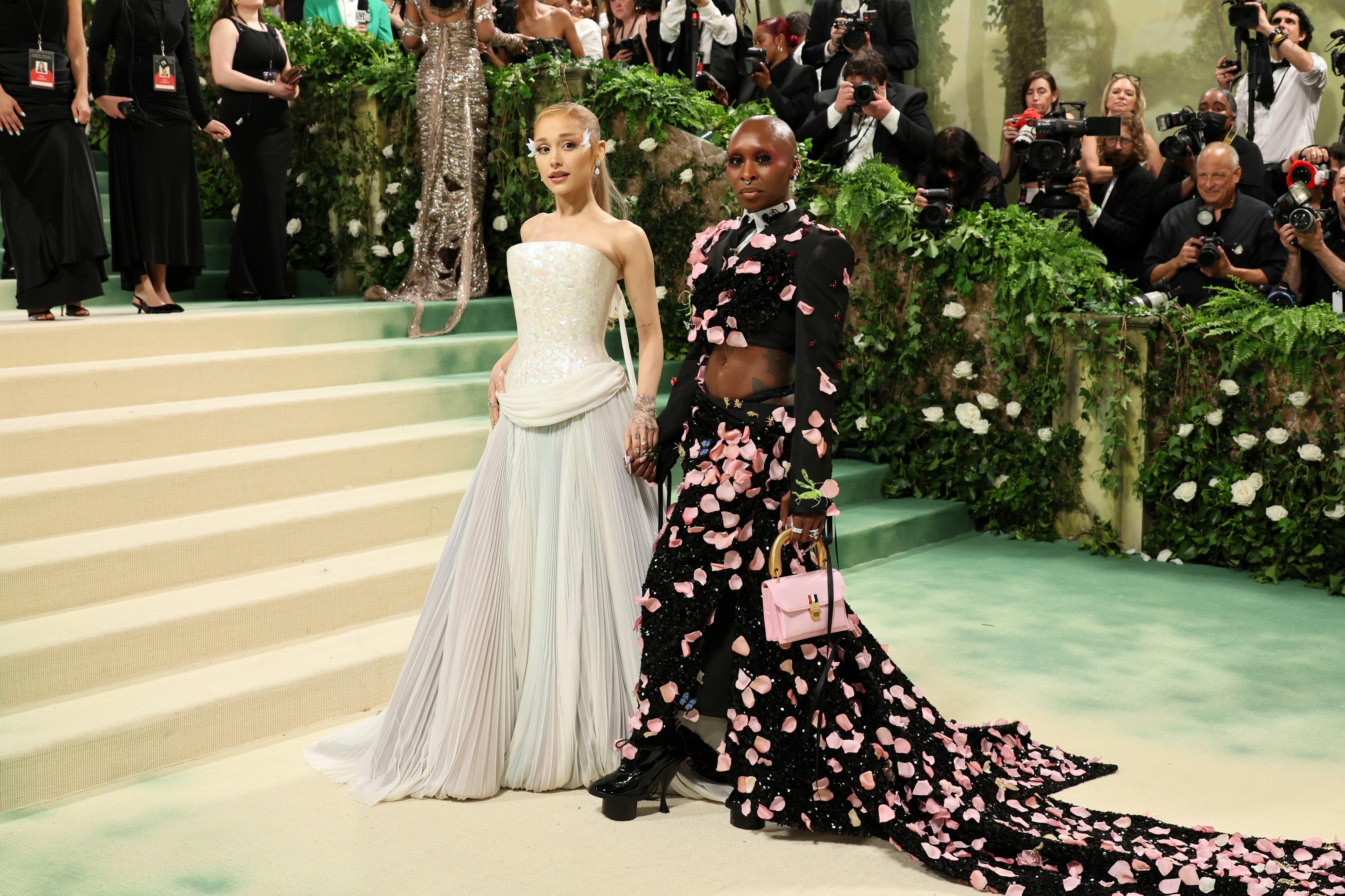 Ariana Grande and Cynthia Erivo at the 2024 Met Gala. Photo via Getty Images