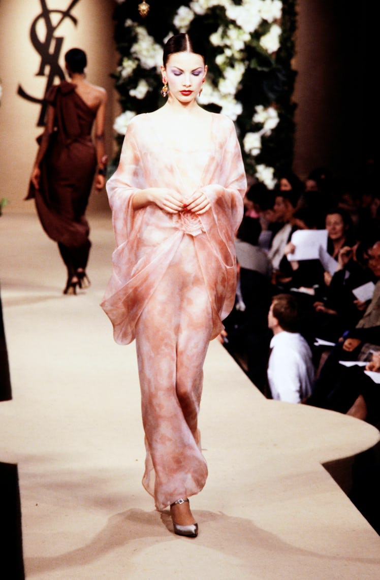 Yves Saint Laurent Spring 1999 Couture Runway Show.