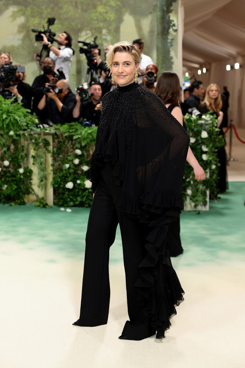 NEW YORK, NEW YORK - MAY 06: Greta Gerwig attends The 2024 Met Gala Celebrating "Sleeping Beauties: ...