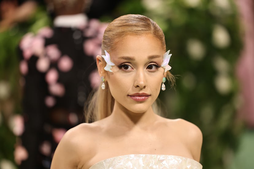 Ariana Grande wore fairy wings next to her eyes at the 2024 Met Gala.