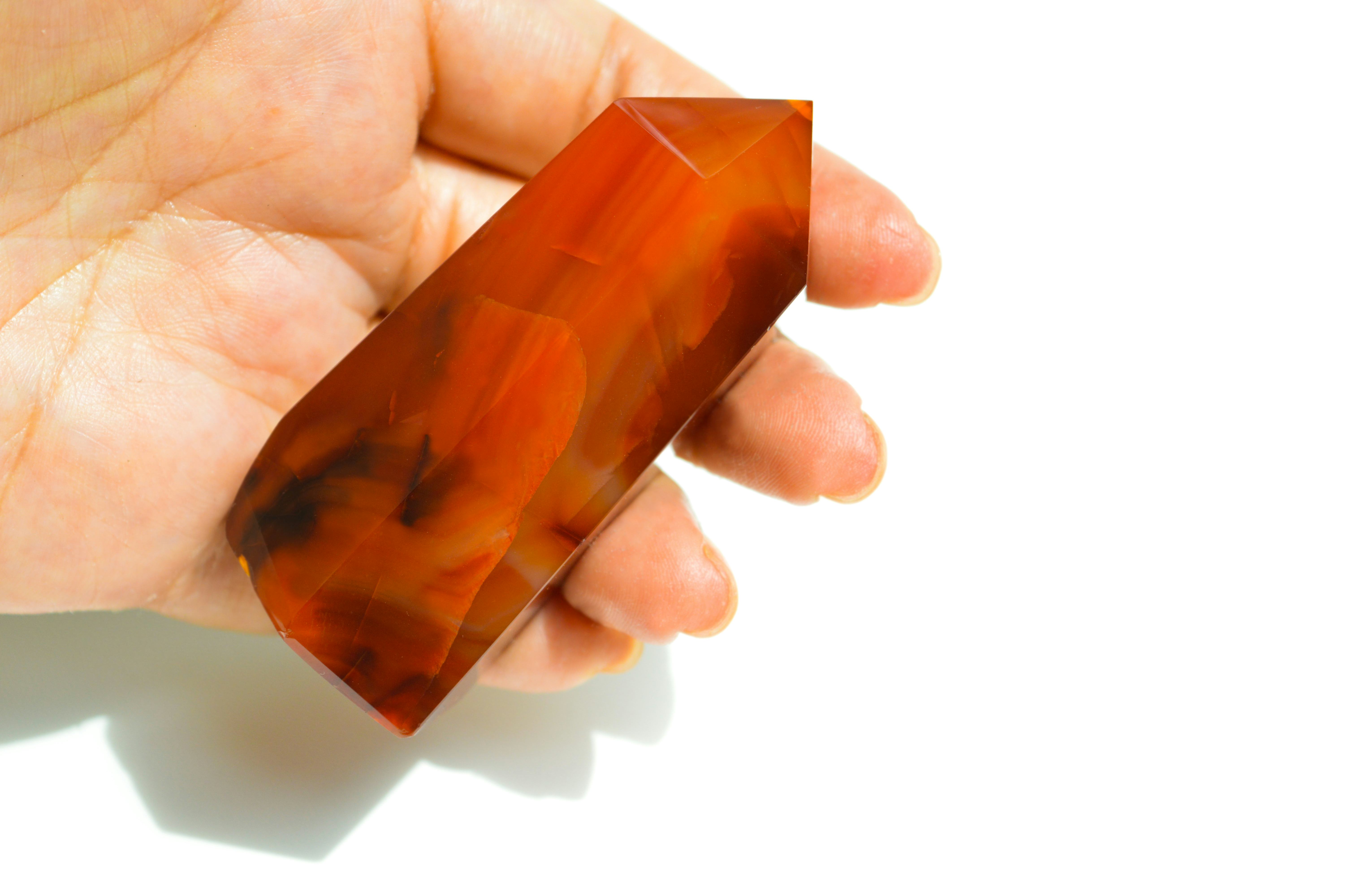 Crystal healing, carnelian crystal