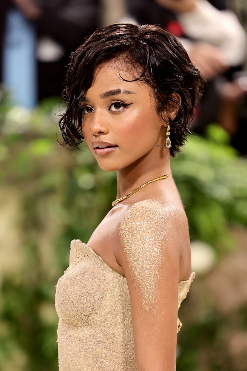 NEW YORK, NEW YORK - MAY 6: Tyla attends the 2024 Met Gala Celebration "Sleeping Beauty: Awakening...