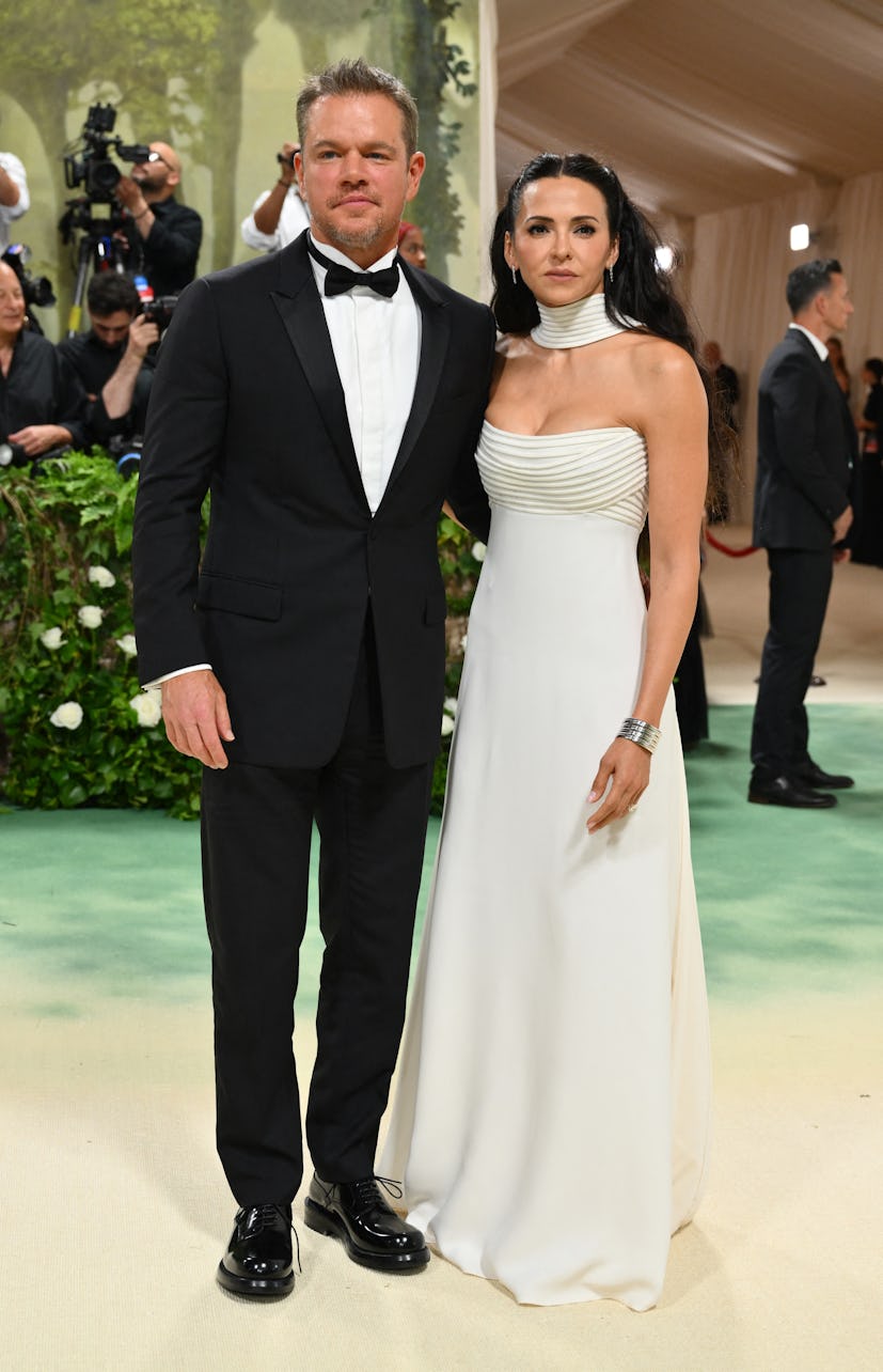 Matt Damon and wife Luciana Damon arrive for the 2024 Met Gala 