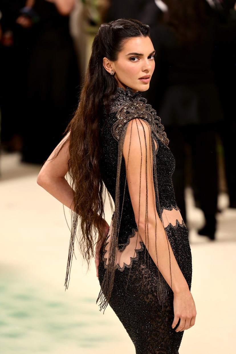 Kendall Jenner attends the 2024 Met Gala celebrating "Sleeping Beauties: Reawakening Fashion" at the...