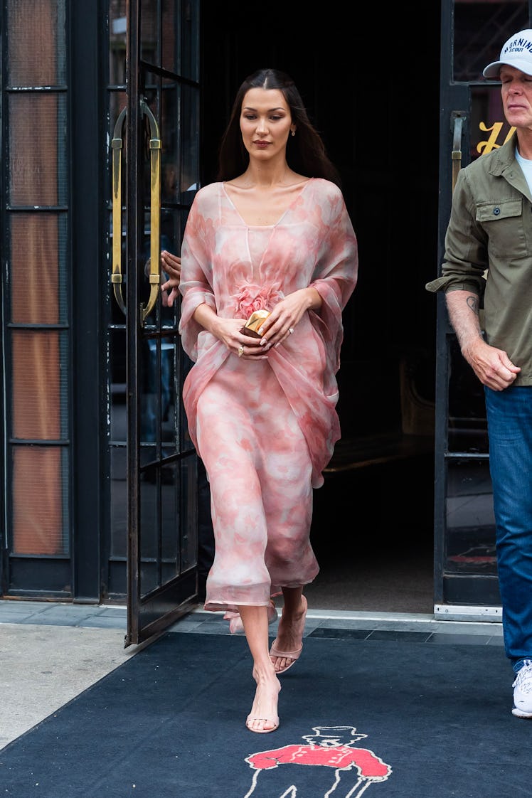 Bella Hadid is seen at the Orebella popup in the West Village on May 04, 2024 in New York City.