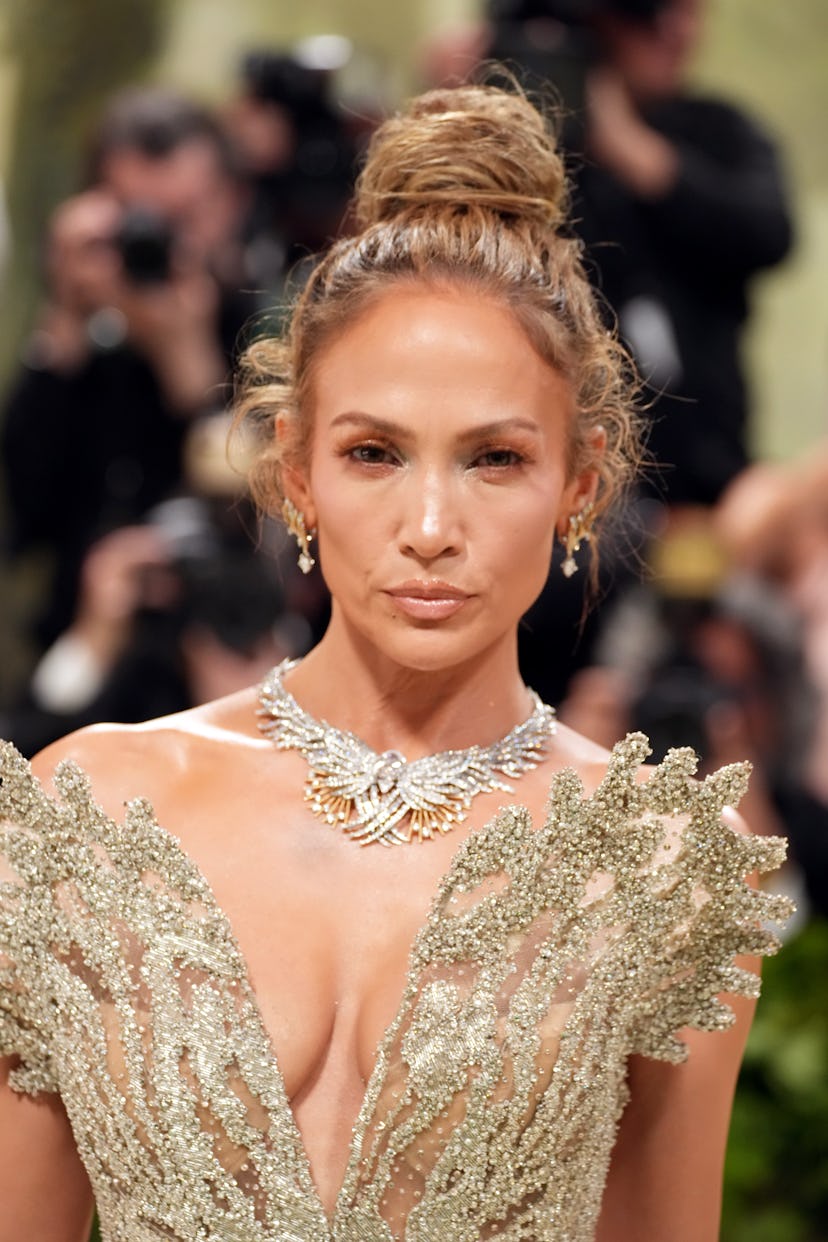 Jennifer Lopez attends the 2024 Met Gala celebrating "Sleeping Beauties: Reawakening Fashion" at the...