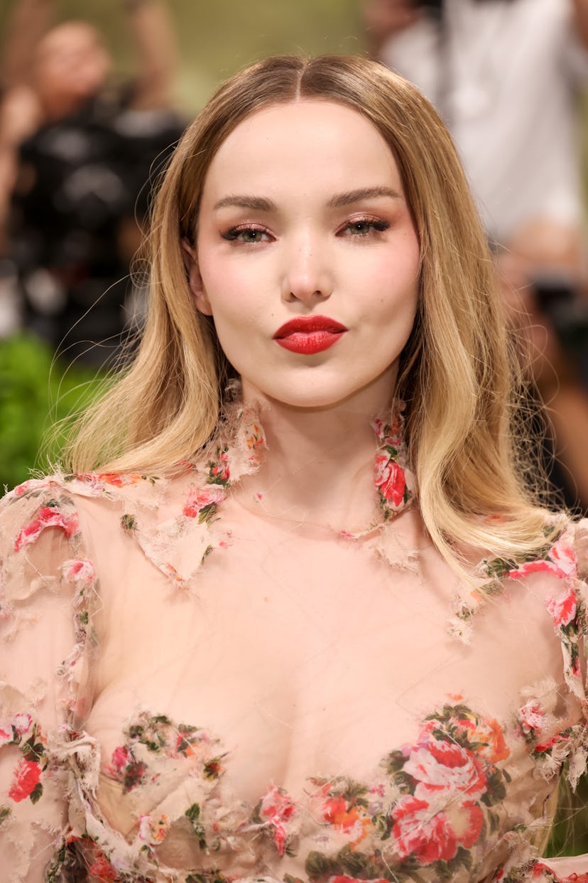 NEW YORK, NEW YORK - MAY 6: Dove Cameron attends the 2024 Met Gala Celebration "Sleeping Beauty:...