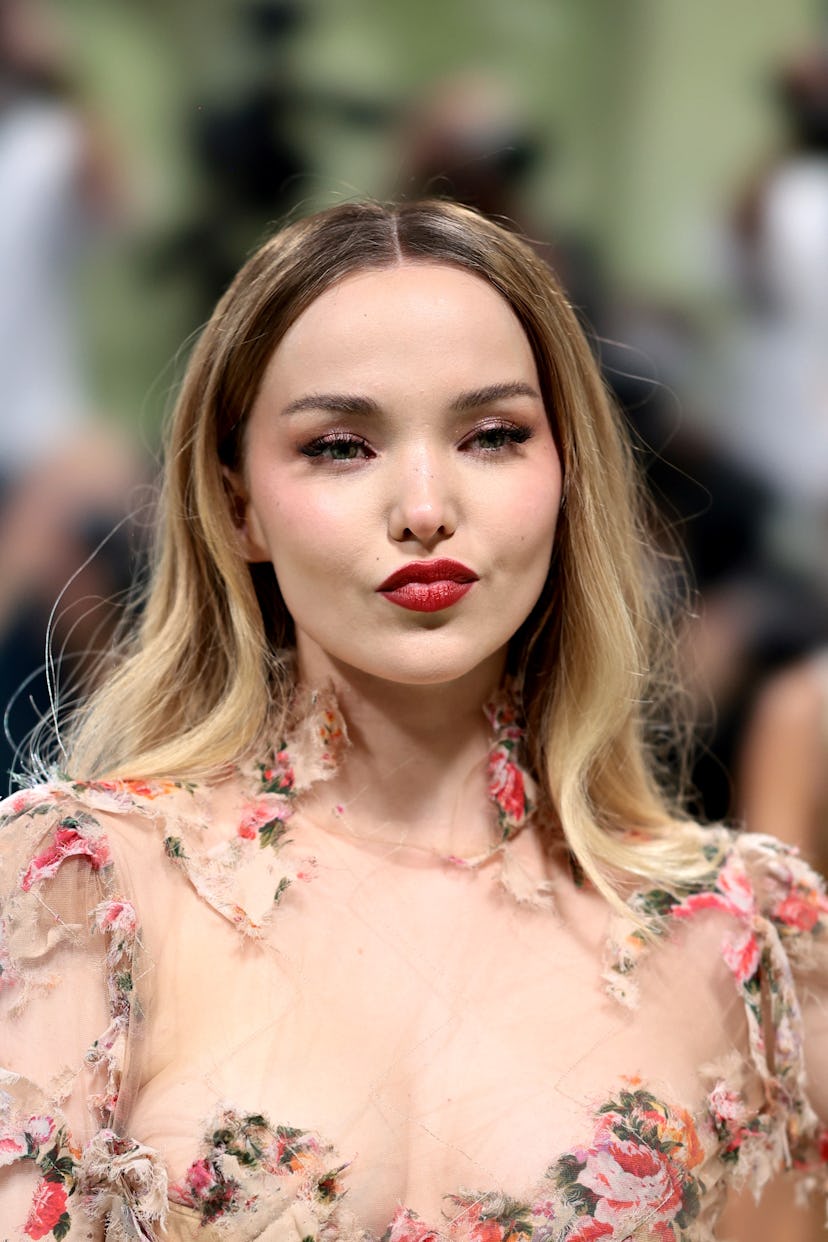 Dove Cameron wore cherry red lips at the 2024 Met Gala.
