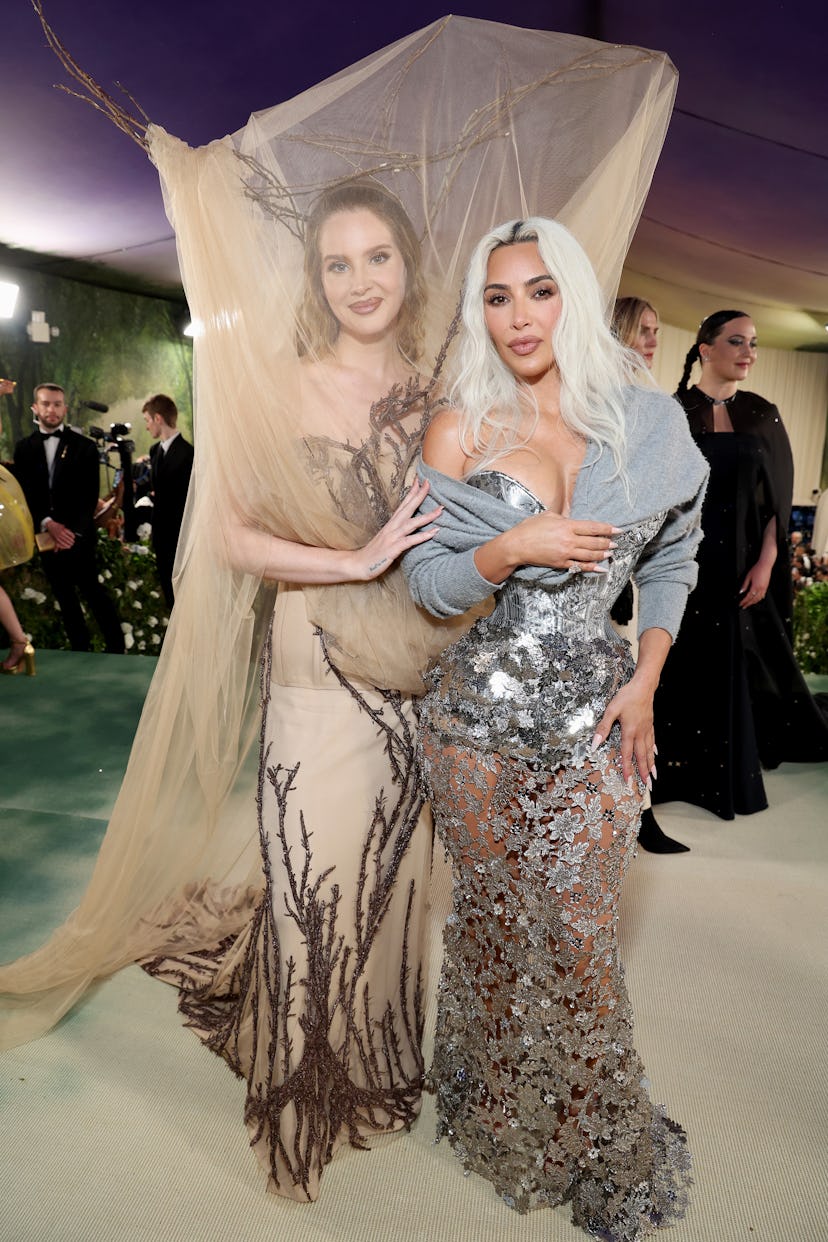 Lana Del Rey and Kim Kardashian at the 2024 Met Gala. Photo via Getty Images