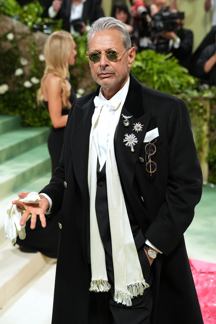 NEW YORK, NEW YORK - MAY 06: Jeff Goldblum attends The 2024 Met Gala Celebrating "Sleeping Beauties:...