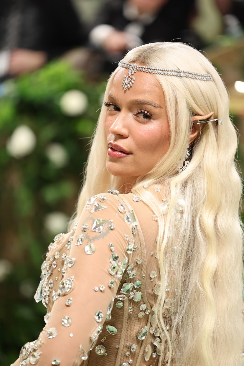 NEW YORK, NEW YORK - MAY 6: Karol G attends the 2024 Met Gala Celebration "Sleeping Beauty: Reawa...