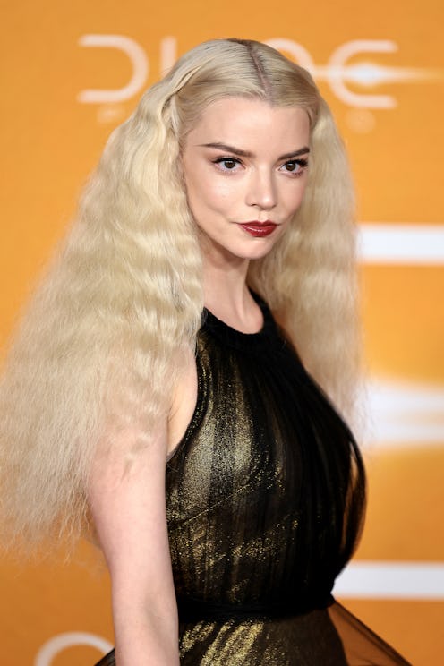 Anya Taylor-Joy custom metal Balmain mini dress