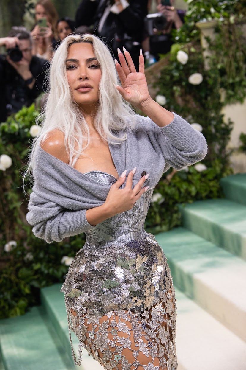 Kim Kardashian arrives at the 2024 Met Gala at the Metropolitan Museum of Art.