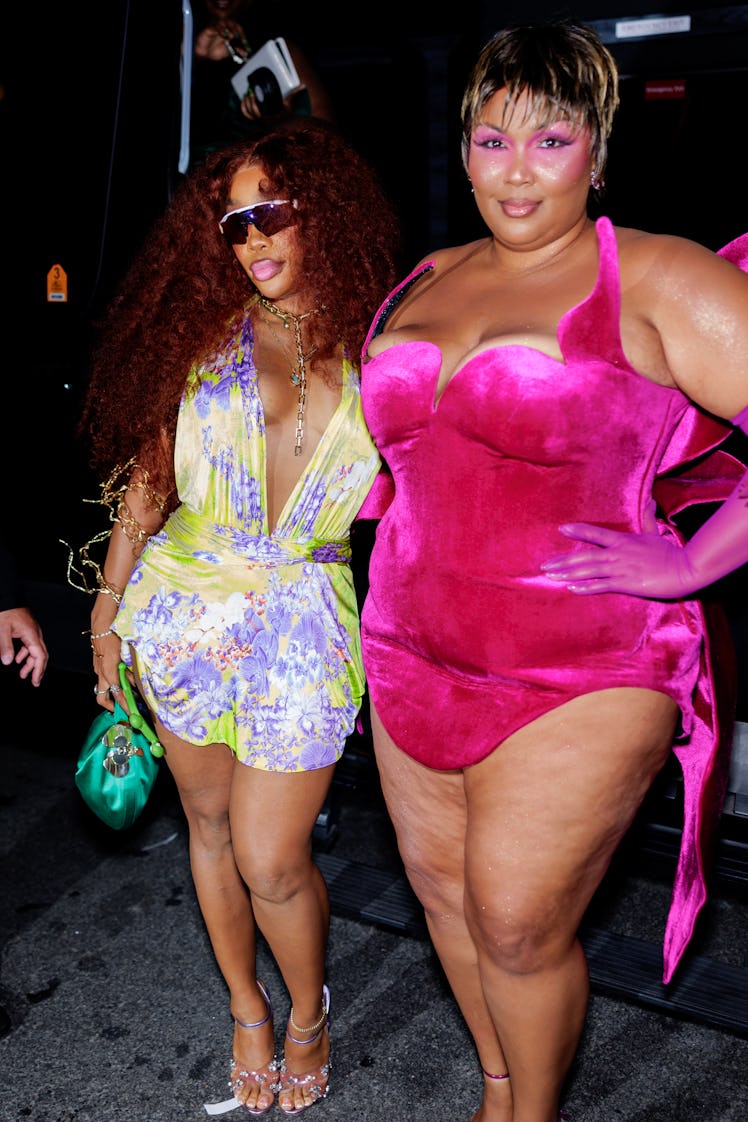 SZA and Lizzo are seen at Casa Cipriani 