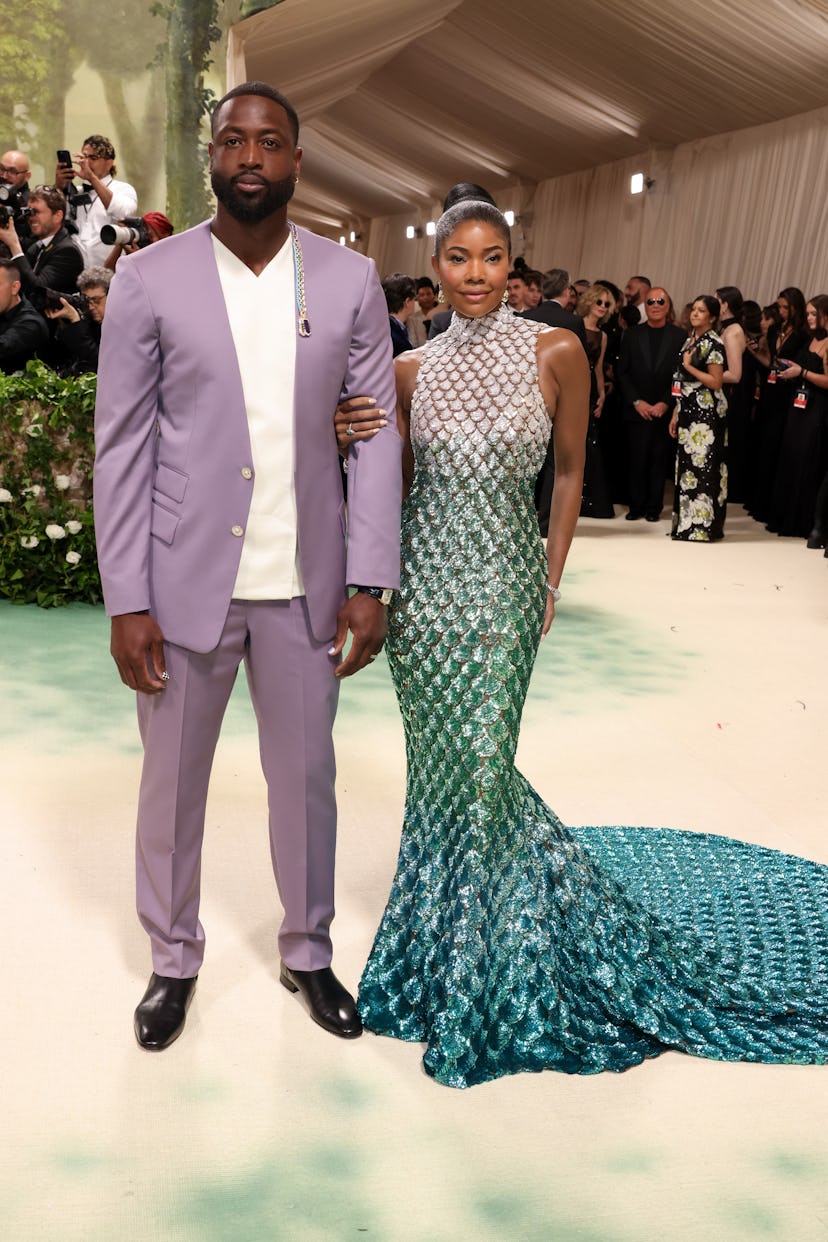 Dwyane Wade and Gabrielle Union attend The 2024 Met Gala 