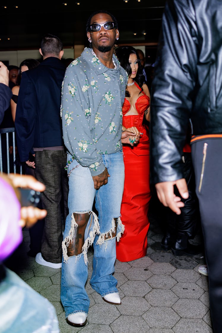 Offset and Cardi B are seen at Casa Cipriani 