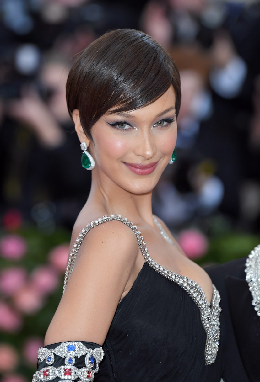 Bella Hadid attends The 2019 Met Gala Celebrating Camp: Notes on Fashion at Metropolitan Museum of A...