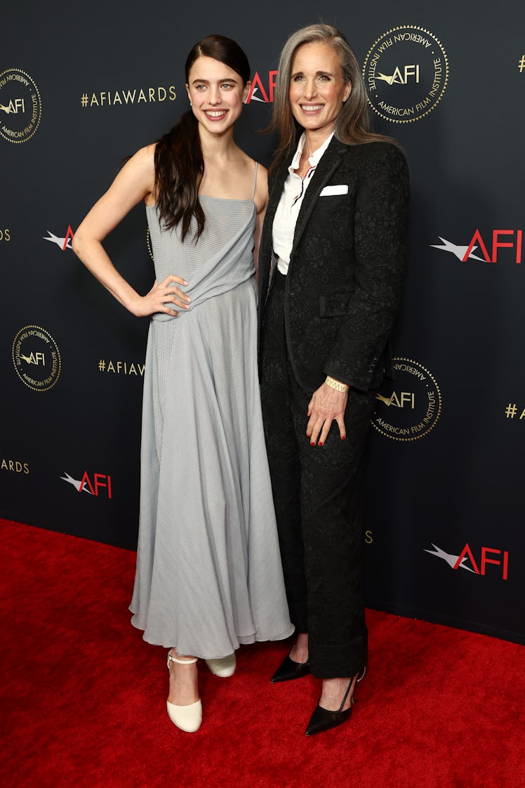 Margaret Qualley and Andie MacDowell attend the AFI Awards Luncheon at Beverly Wilshire, A Four Seas...