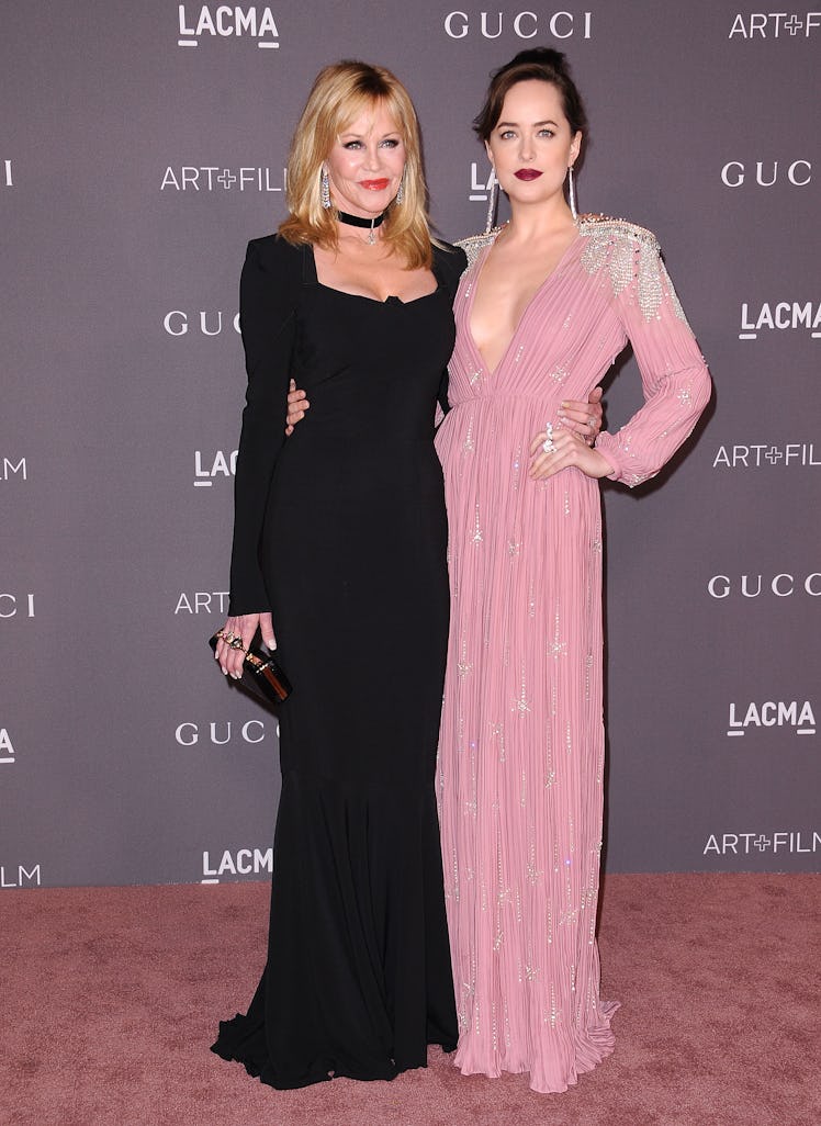 Melanie Griffith and Dakota Johnson attend the 2017 LACMA Art + Film gala at LACMA on November 4, 20...