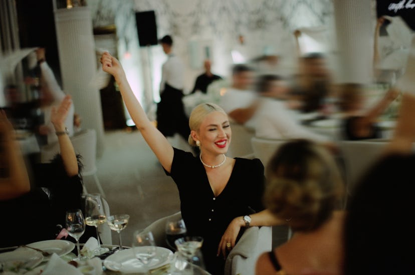 A woman manifested her dream dinner party using positive vibes quotes