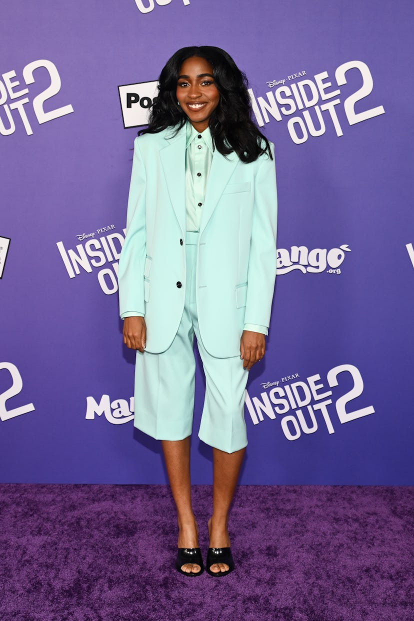 Ayo Edebiri at the "Inside Out 2" premiere at the El Capitan Theatre in Los Angeles, California. 