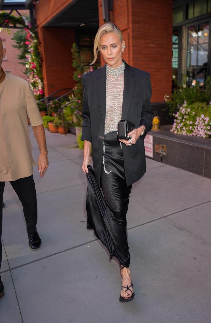 Charlize Theron is seen on September 06, 2023 in New York City.