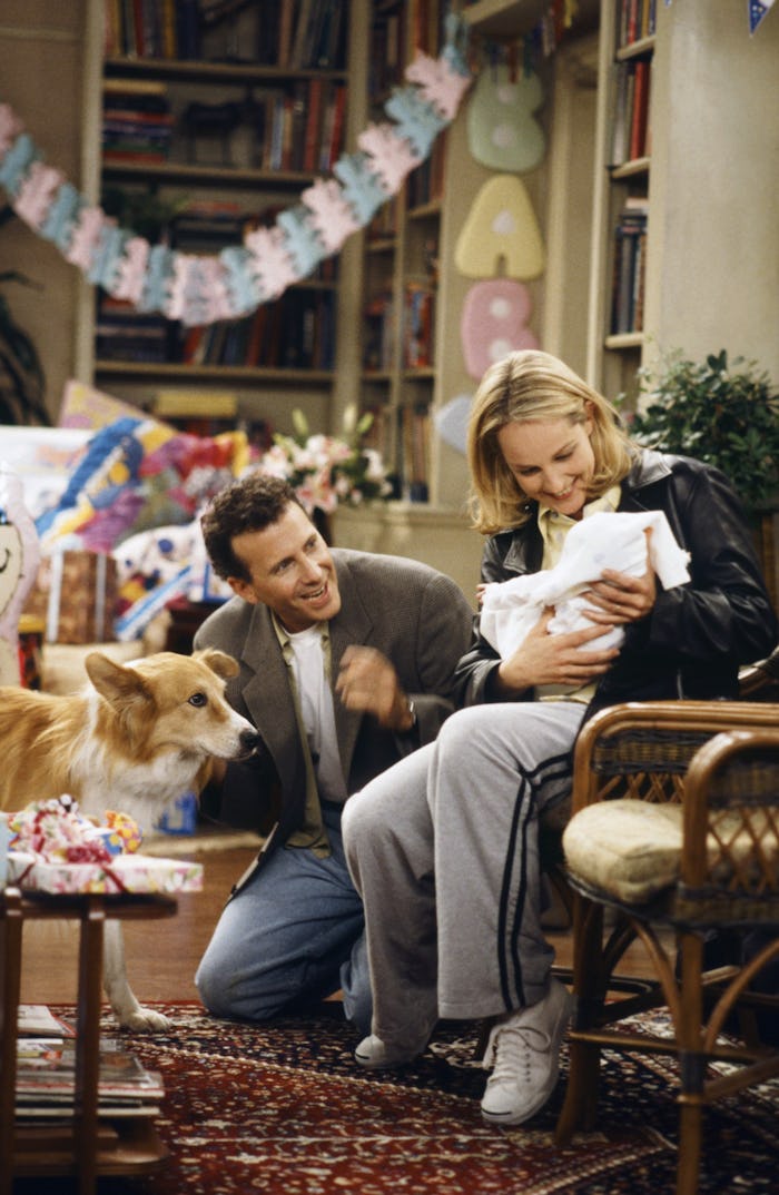 MAD ABOUT YOU -- "Coming Home" Episode 1 -- Pictured: (l-r) Maui as Murray, Paul Reiser as Paul Buch...