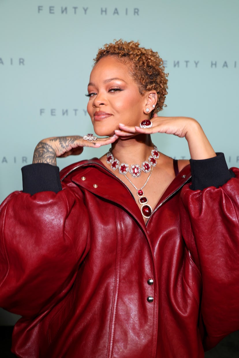 Rihanna arrives at the Rihanna x Fenty Hair Los Angeles Launch Party at Nya Studios on June 10, 2024