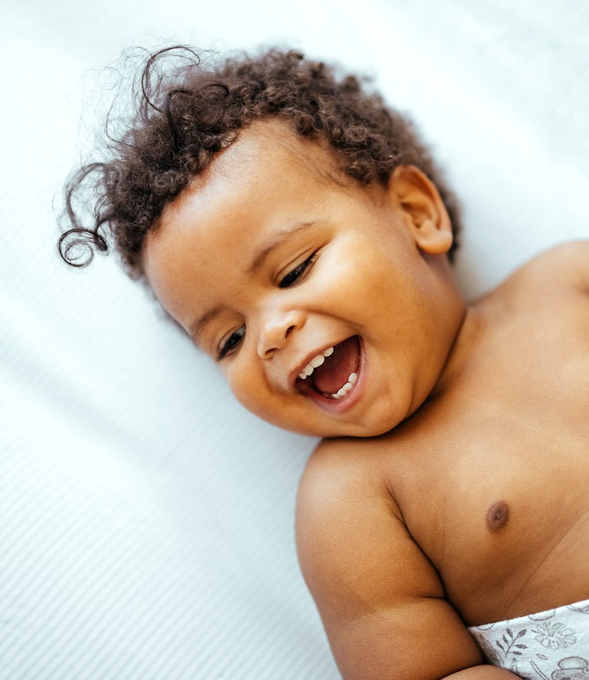 Close-up picture of a beautiful baby boy