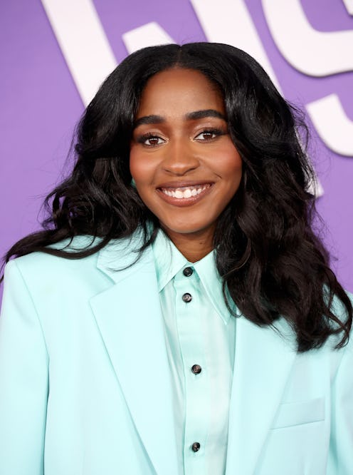 LOS ANGELES, CALIFORNIA - JUNE 10: Ayo Edebiri attends the World Premiere of Disney and Pixar's "Ins...