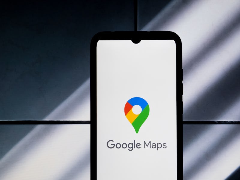 The Google Maps logo is being displayed on a smartphone screen in Athens, Greece, on January 16, 202...