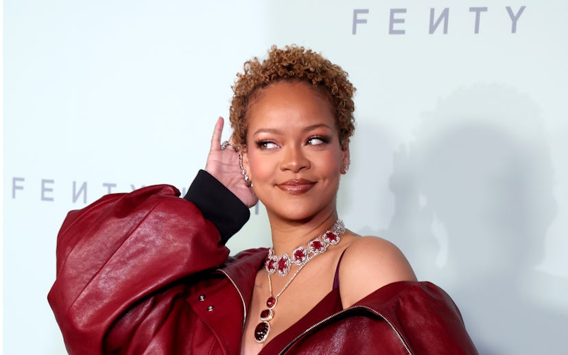 LOS ANGELES, CALIFORNIA - JUNE 10: Rihanna celebrates Fenty Hair Brand Launch in LA at Nya Studios o...